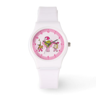 Grinchgänget i rosa Alla hjärtans-dagsporträtt Armbandsur