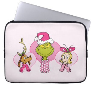 Grinchgänget i rosa Alla hjärtans-dagsporträtt Laptop Fodral
