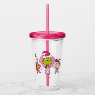 Grinchgänget i rosa Alla hjärtans-dagsporträtt Take Away Mugg