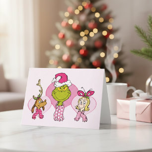 Grinchgänget i Rosa Alla Hjärtansdagsporträtt Kort