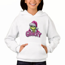 Grinchig Kvinna — Rosa & Silver Högtids-Hoodie av
