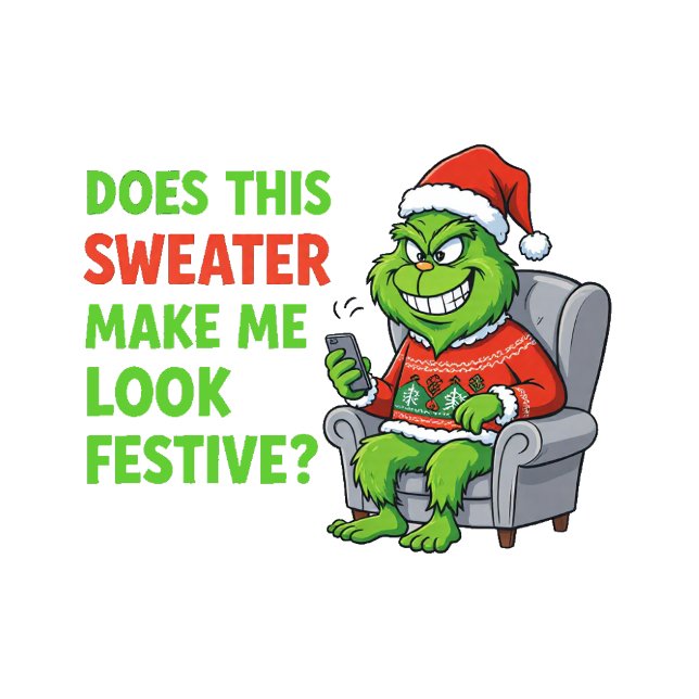 Grinchy Bigfoot Festive Sweater T Shirt (Skapare uppladdad)
