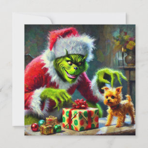 Grinchy-jul Julkort