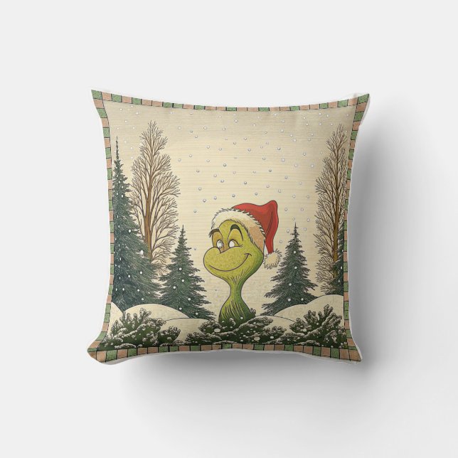 Grinchy Jul Pillow Kudde (Framsida)