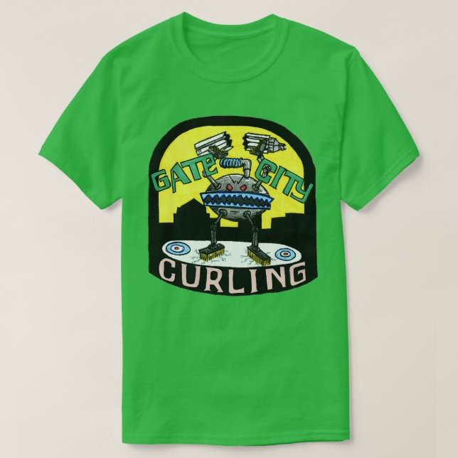 Grind City Curling Monster Logotyp T Shirt (Design framsida)