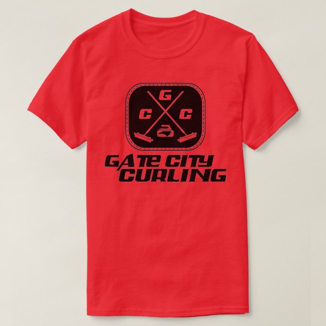 Grind City Curling OG Logotyp T Shirt (Design framsida)