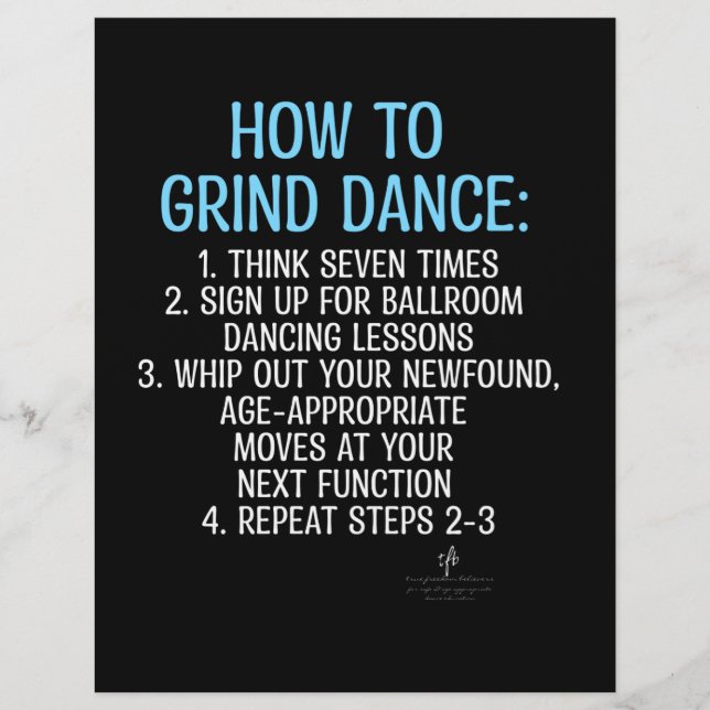 Grind Dancing Tutorial - INTE! Reklamblad (Framsidan)