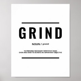Grind Definition | Motiveringsoffert Poster