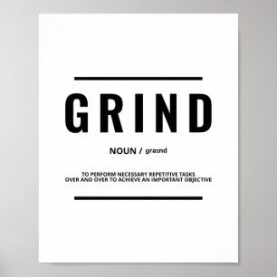 Grind Definition Motiveringsoffert Poster