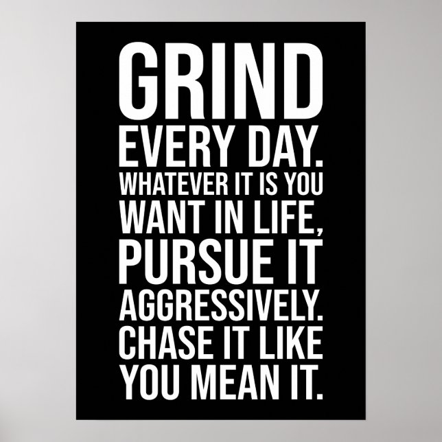 Grind Every Day - Motivational Poster (Framsidan)