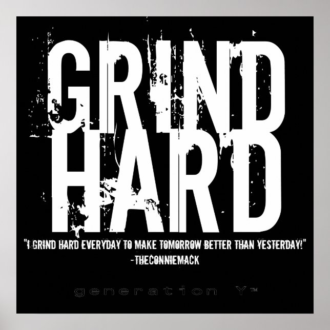 GRIND HARD Poster (Framsidan)