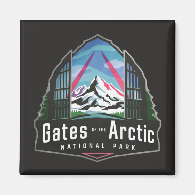 Grind i Arktis nationalpark Alaska Magnet (Framsidan)