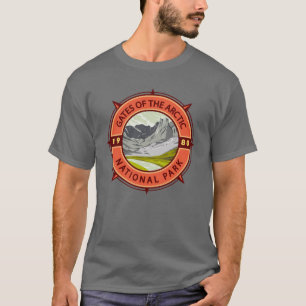 Grind i arktiska nationalparken Retro Compass T Shirt