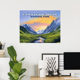 Grind i den arktiska nationalparken Alaska-Vintage Poster