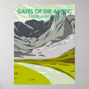 Grind i den arktiska nationalparken Alaska-Vintage Poster