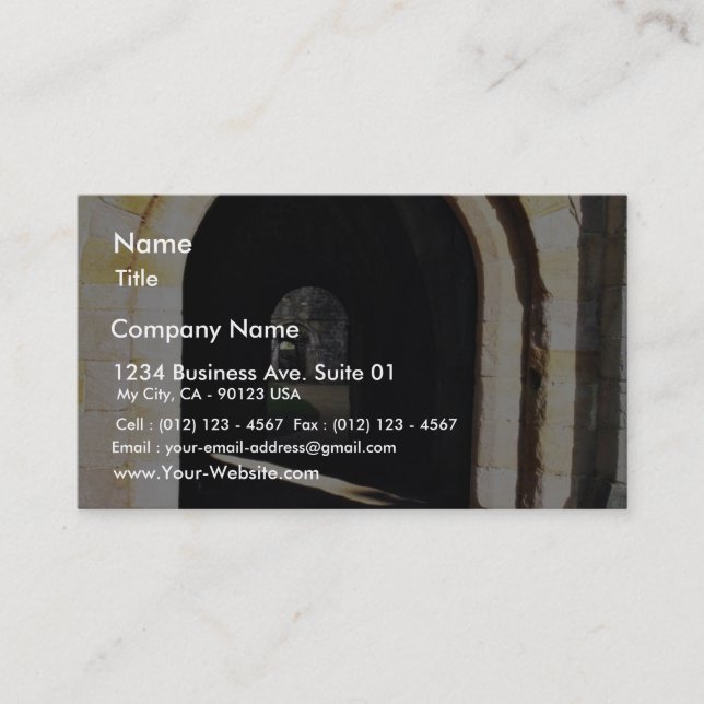 Grind i den gammala abbeyen visitkort (Framsida)