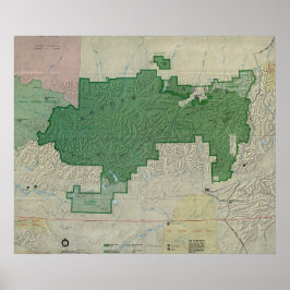 Grind i det arktiska naturskyddsområdet Karta Poster