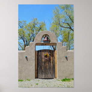 Grind i en Adobe Wall, New mexico Poster