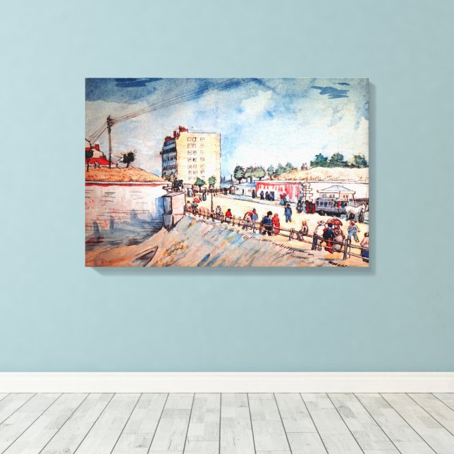 Grind i Paris Rampart av Vincent van Gogh Canvastryck (Insitu (trägolv))