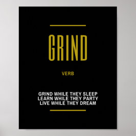 Grind inspirationsoffert om lyckat resultat poster
