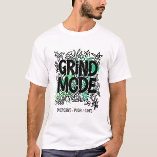 Grind Mode Grön Splash Graffiti Hustle T Shirt