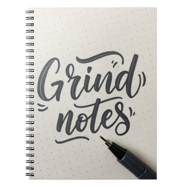 Grind Notes Journal - handskriven Stil-design Anteckningsbok (Framsidan)