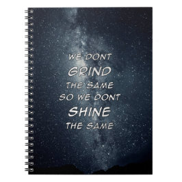 Grind & Shine Stars Motivational Inspiration Anteckningsbok