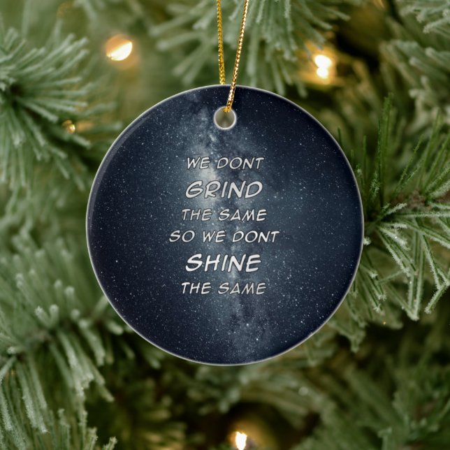 Grind & Shine Stars Motivational Inspiration Julgransprydnad Keramik (Träd)