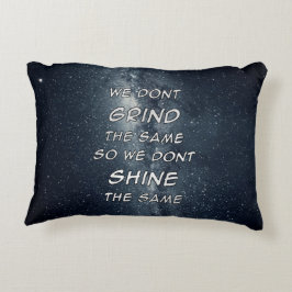 Grind & Shine Stars Motivational Inspiration Prydnadskudde