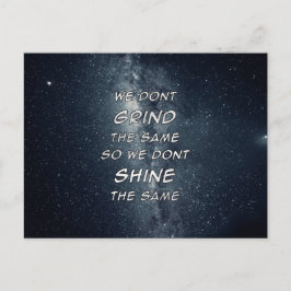 Grind & Shine Stars Motivational Inspiration Vykort