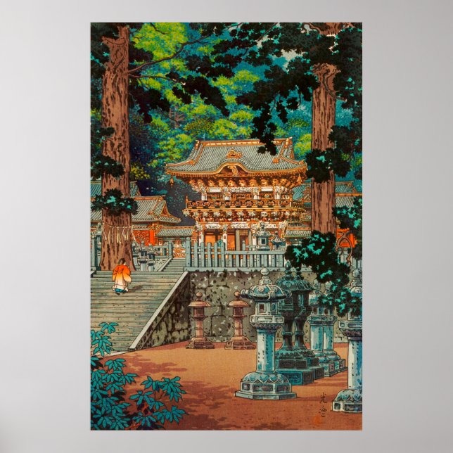 Grind Yomei vid Nikko Shrine av Tsuchiya Koitsu Poster (Framsidan)