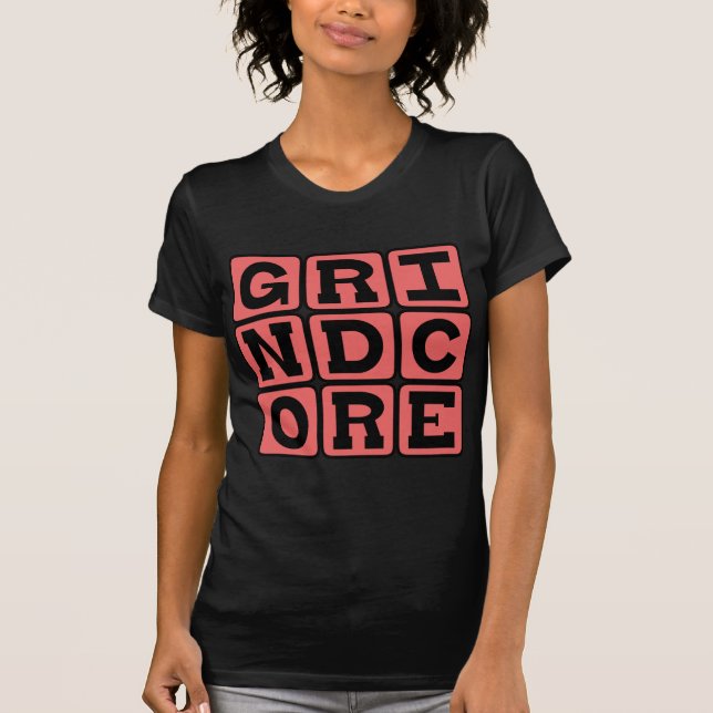 Grindcore, musikgenre tee (Framsida)