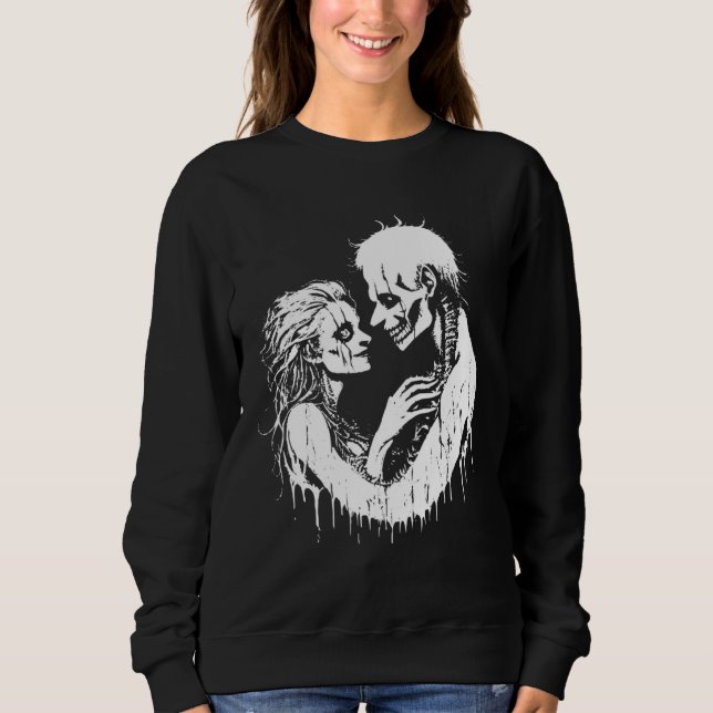 Grindcore Occult Horror Couple Death Metal Thrash  T Shirt (Framsida)