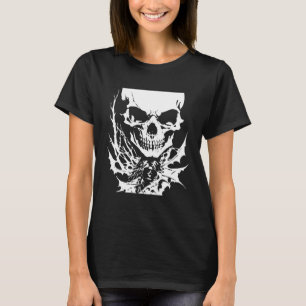 Grindcore Ockult Skräck Dödskalle Death Metal Thra T Shirt