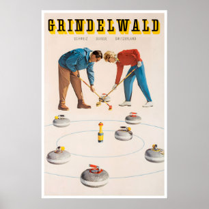 Grindelwald konst schweiziska reseresa Schweiz Poster