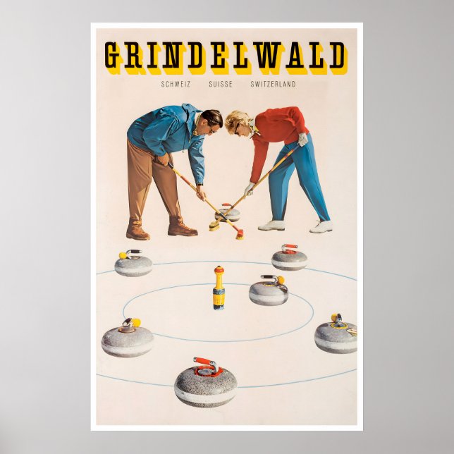 Grindelwald konst schweiziska reseresa Schweiz Poster (Framsidan)