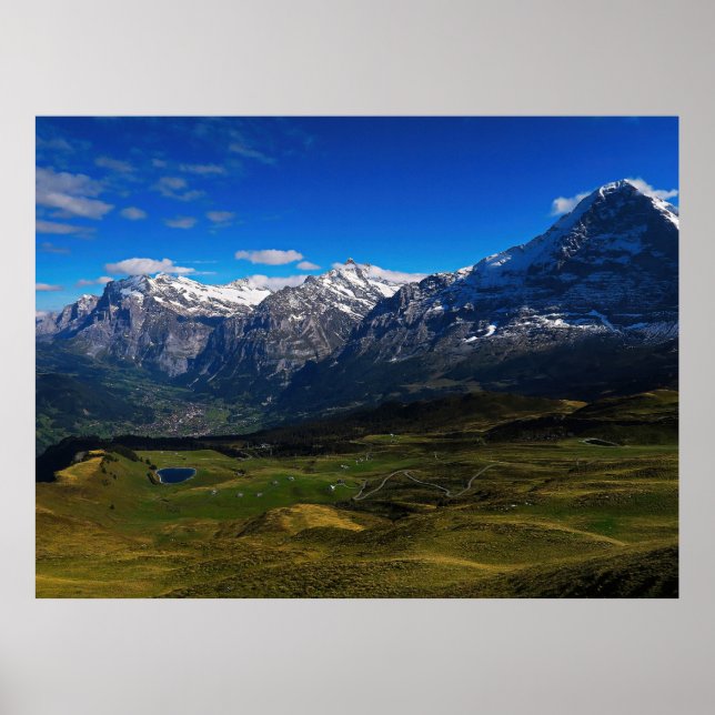 Grindelwald och de schweiziska Alpernorna Poster (Framsidan)