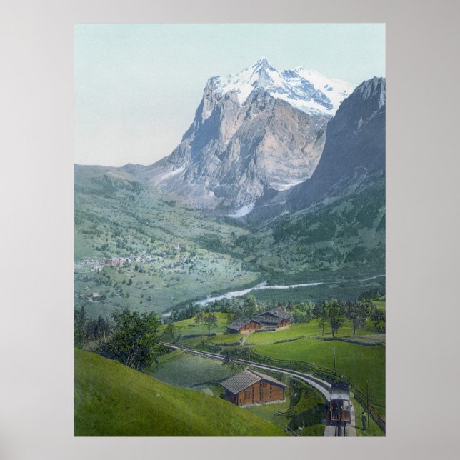 Grindelwald och Wetterhorn Poster (Framsidan)