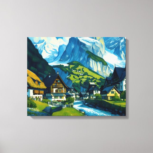 Grindelwald Schweiz Art Canvastryck (Framsida)