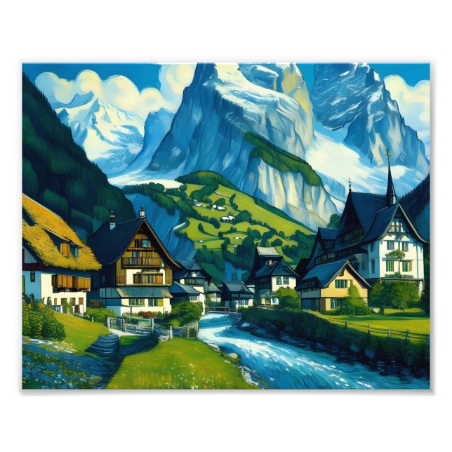 Grindelwald Schweiz Art Fototryck (Framsidan)