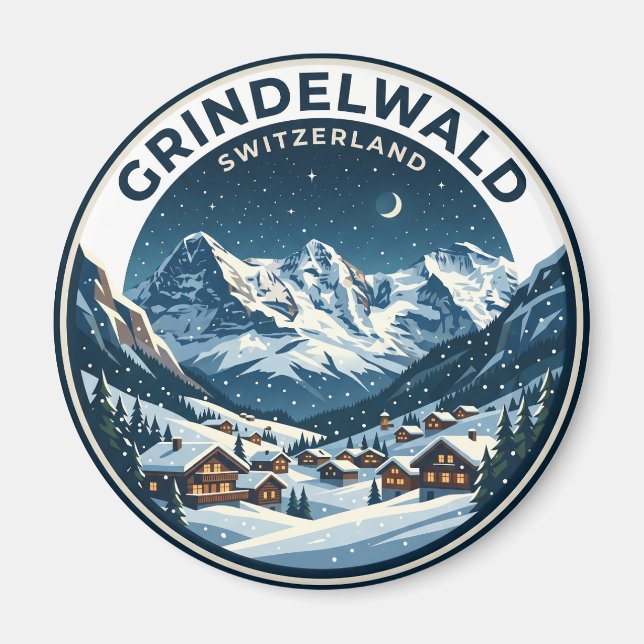 GRINDELWALD Schweiz Magnet (Framsidan)