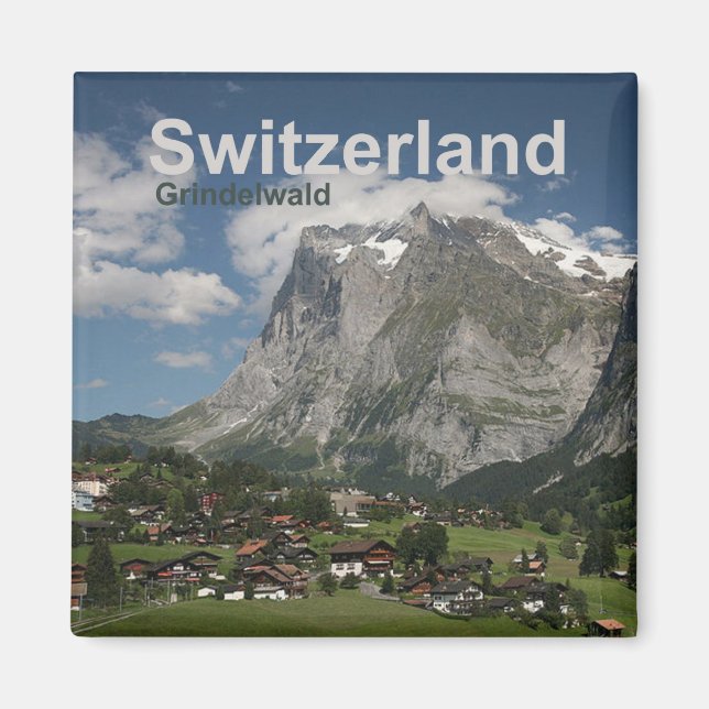 Grindelwald Schweiz Magnet Travel Souvenir (Framsidan)