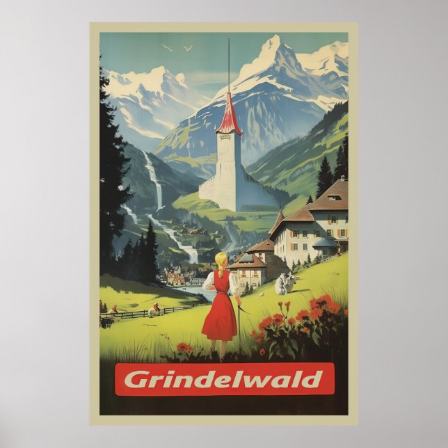 Grindelwald, Schweiz Poster (Framsidan)