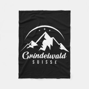 Grindelwald Schweiz Ski Resort Skiing Snowboar Fleecefilt