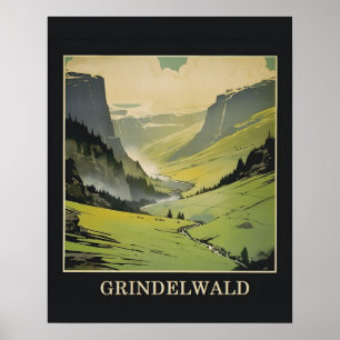 Grindelwald Schweiz Travel Poster