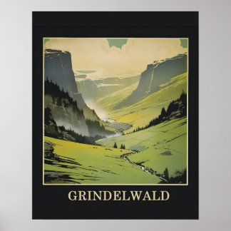 Grindelwald Schweiz Travel Poster
