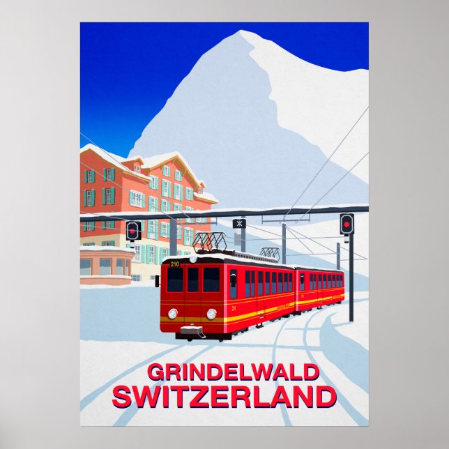 Grindelwald Ski Poster (Framsidan)