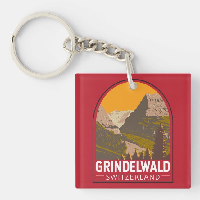 Grindelwald Swiss Travel Art Vintage (Framsidan)