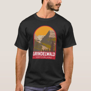 Grindelwald Swiss Travel Art Vintage T Shirt