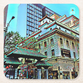 Grinden för SF Chinatown kvadrerar underlägg Papper Kvadrat